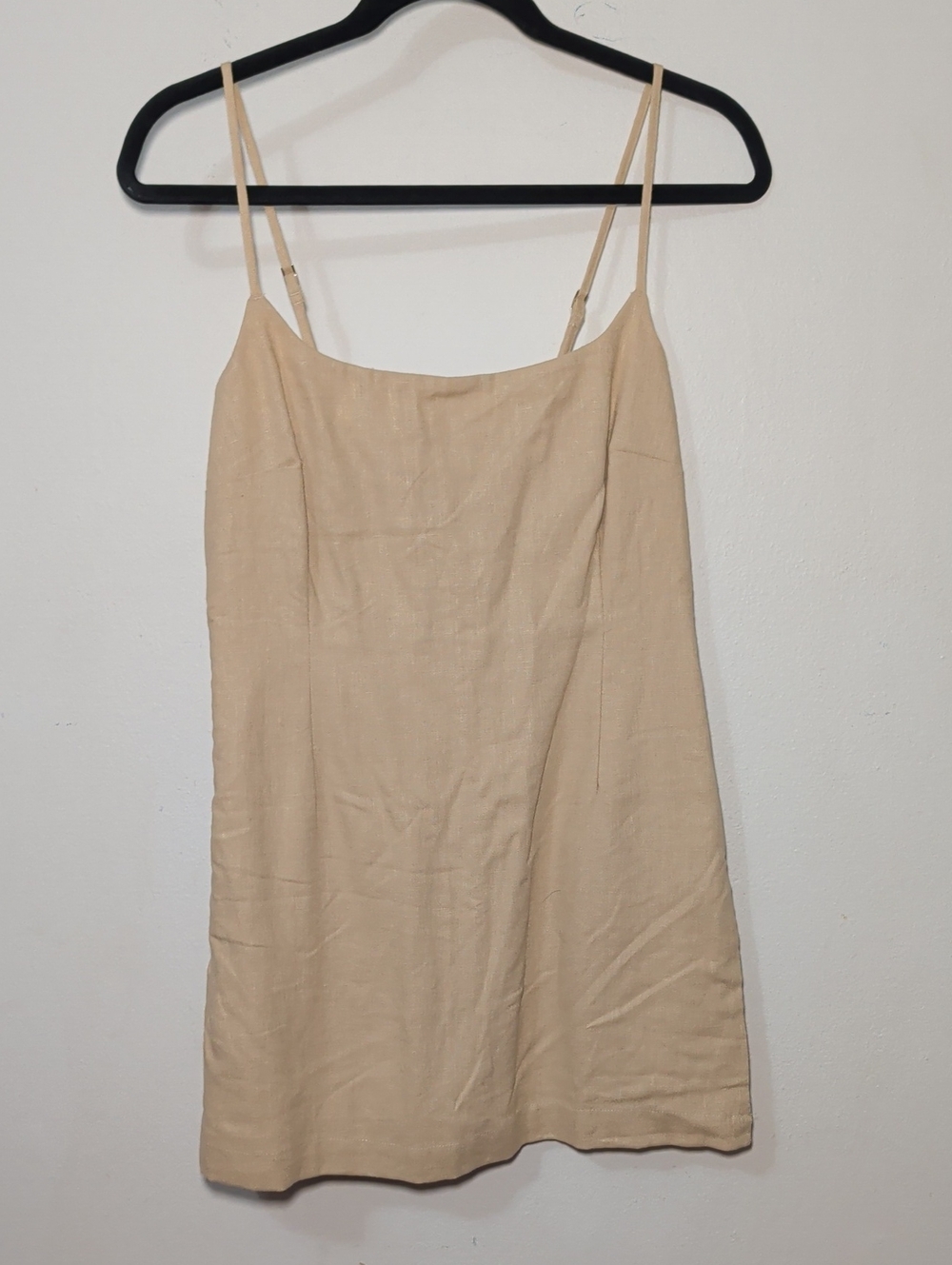 Abercrombie & Fitch Linen Blend Mini Dress Beige Built-in Shorts Women's Size SP